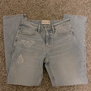 Abercrombie Kids 11/12 Straight Leg Butterfly Jeans NWOT